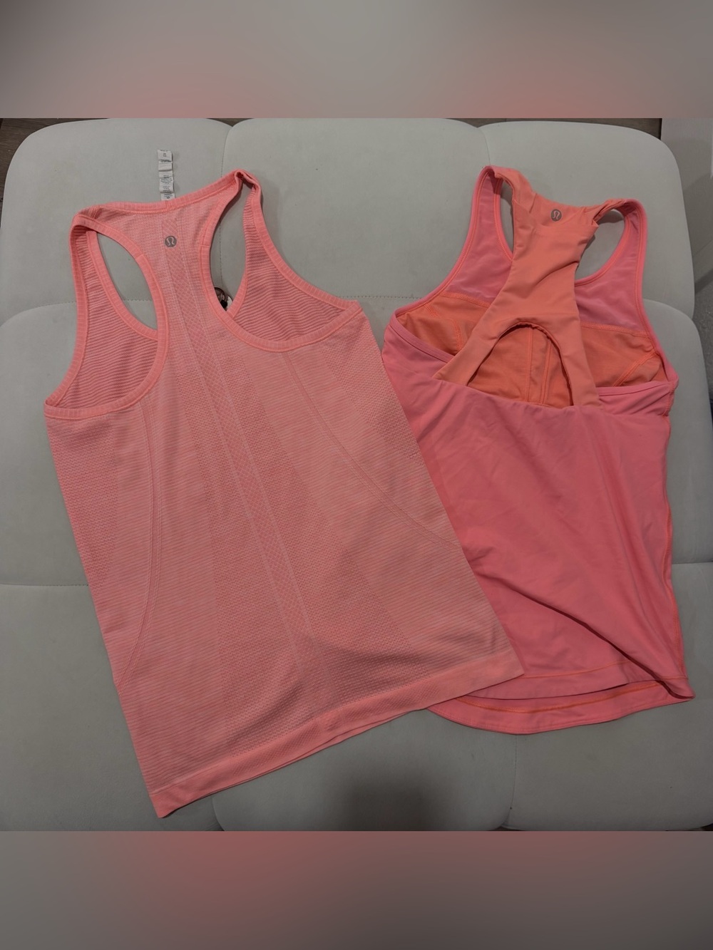 Bundle lululemon athletica Coral Pink Racerback Tank Tops